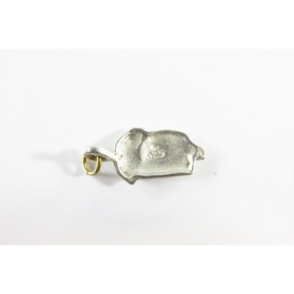 Jesus Head Charm or Pendant in Sterling Silver Polished Acid Washed Accented - Picture 2 of 3